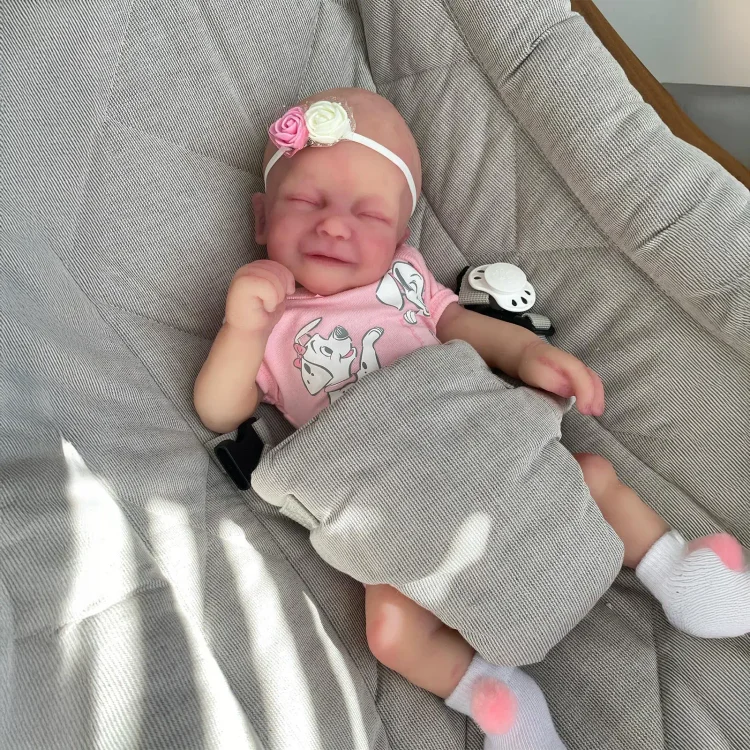  12"&16" Flexible Solid Platinum Liquid Full Silicone Reborn Doll Baby Girl Palina - Reborndollsshop®-Reborndollsshop®