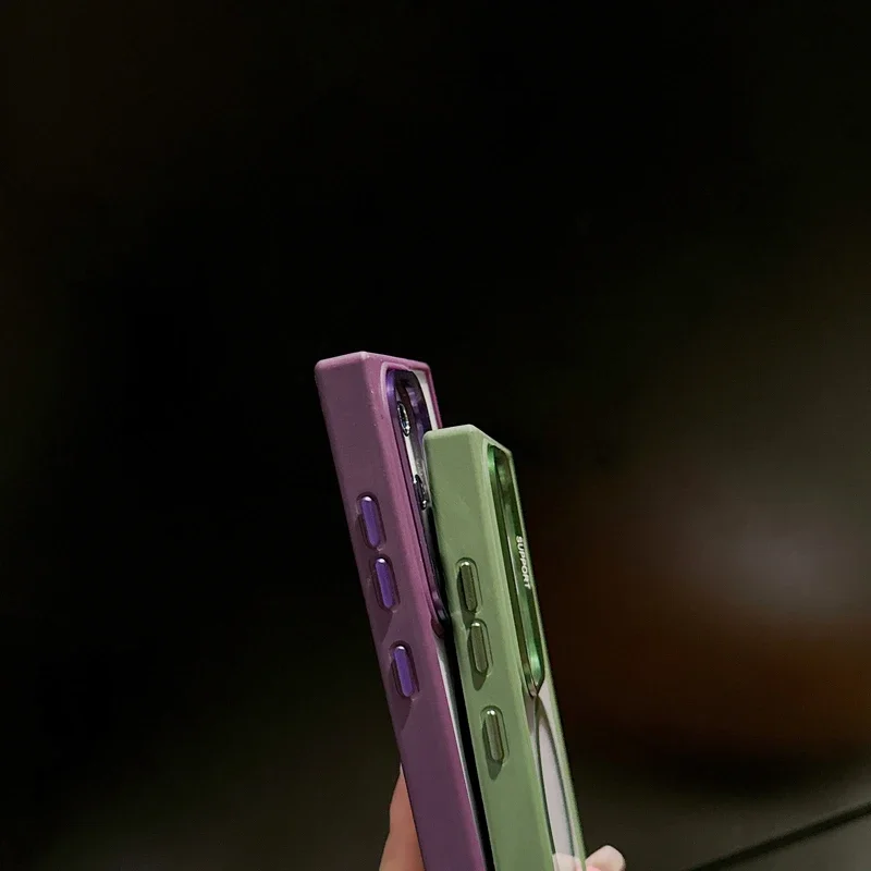 Compatible with Samsung S25 Ultra phone case, metal lens holder, magnetic transparent acrylic S24FE, drop-proof hard