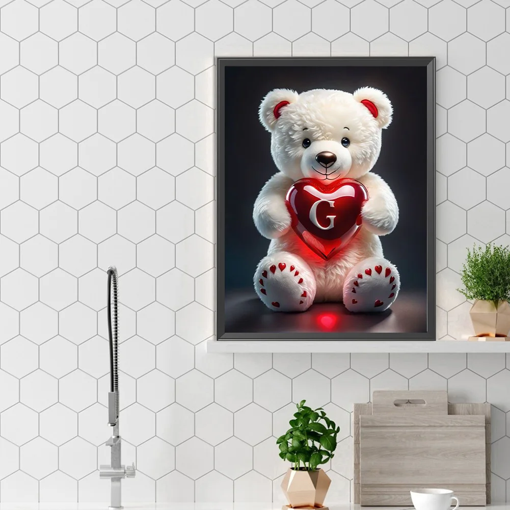Diamond Painting - Full Square Drill - Bear Love G(Canvas|35*45cm)