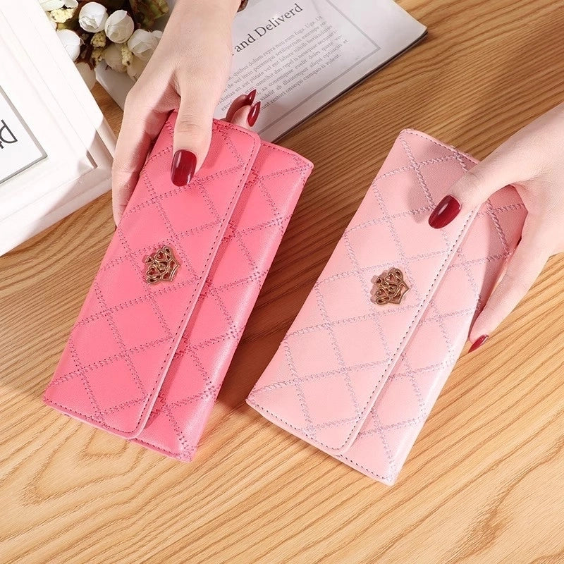 Women’s Plaid Pu Leather Flip Cover Wallets