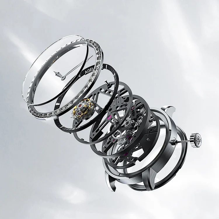 Agelocer Tourbillon Male Series Manual Mechanical Watches
