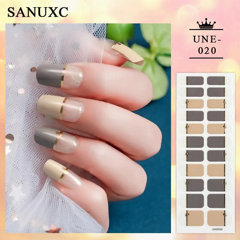Churchf 22 Tips Shiny Nail Polish Stickers Wholesale Nail Art Decoration Decals Fashion Nail Stickers for Woment Manicure Gifts-Nail Inspo-Outfit Ideas