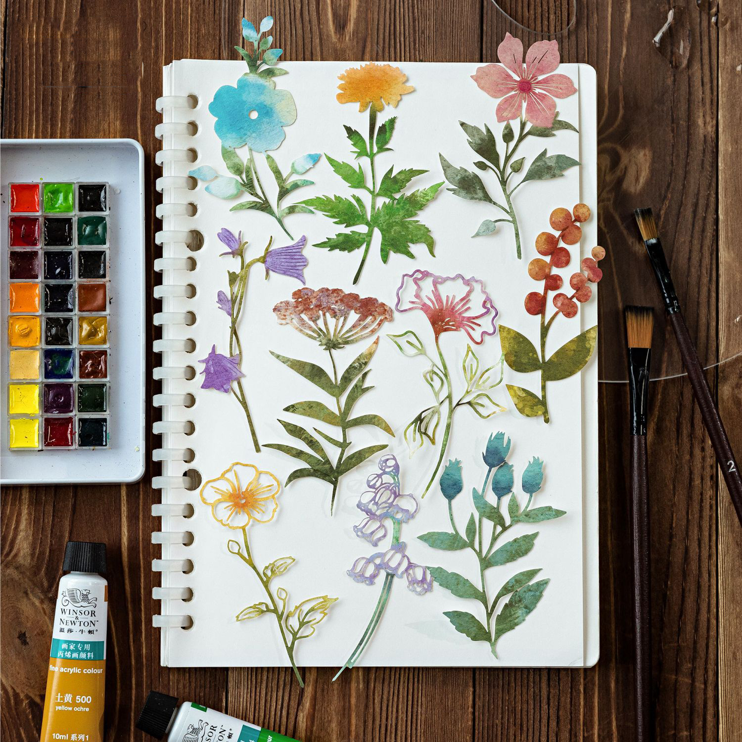 소재 종이 - 플라워 시즌 컬렉션 시리즈 빈티지 플랜트 플로럴 홀로우를 만나보세요