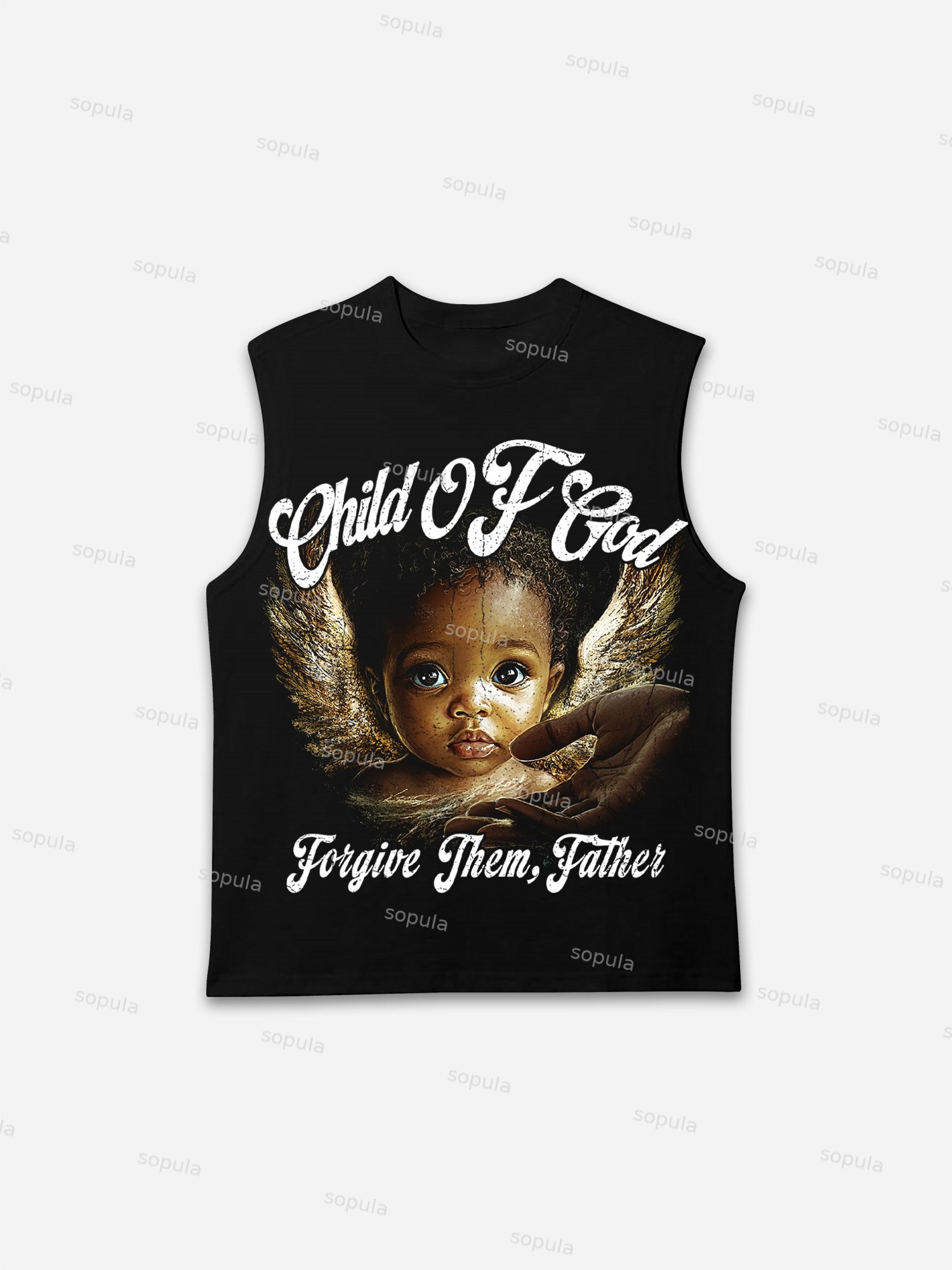 Child Of God, Forgive Them Father Print Tank Top