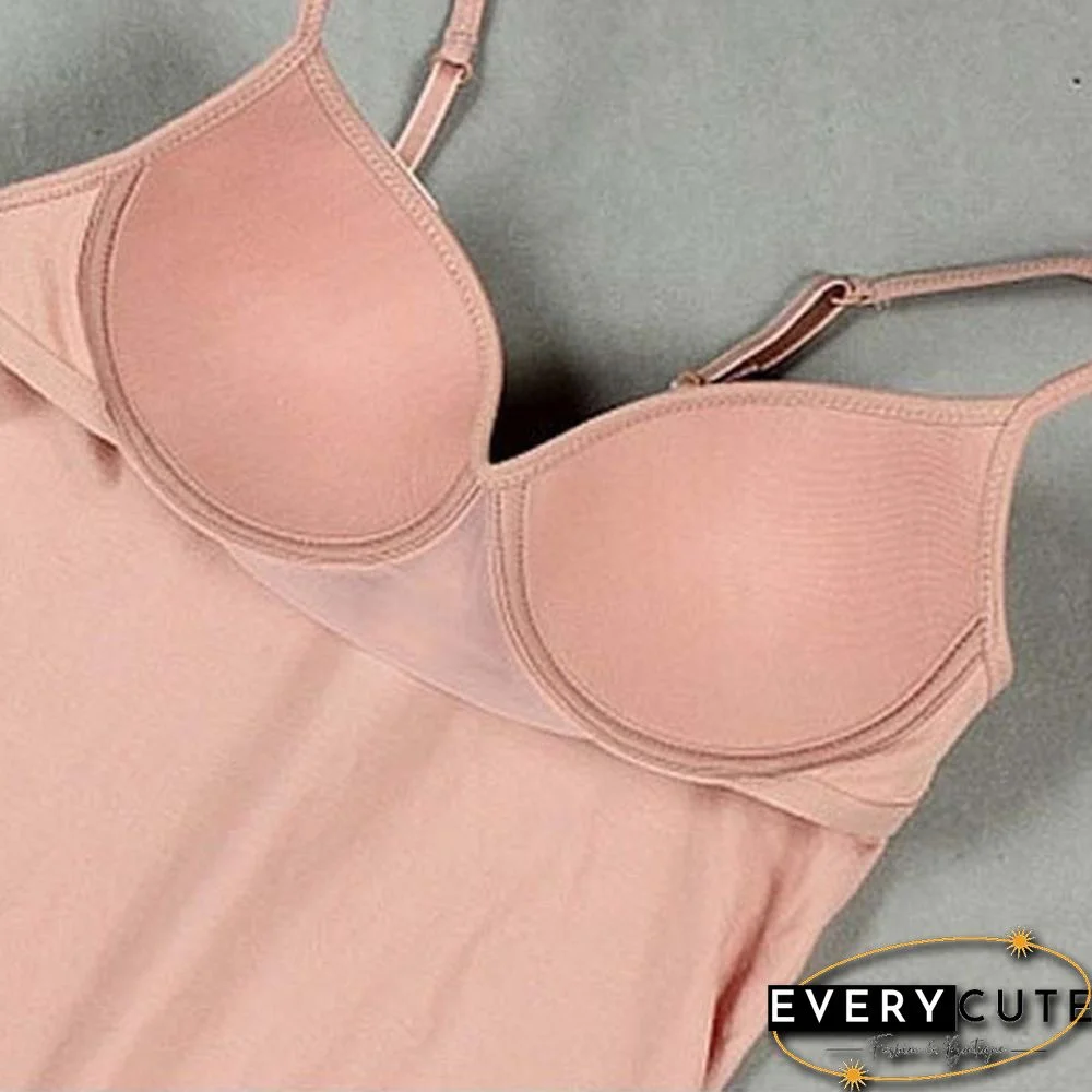 Womens Padded Bra Tops V Neck Camisole Straps Push Up Bra Vest Tank