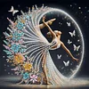 Belle jupe danseuse fille-partielle sp&eacute;ciale diamant peinture-30 * 30cm