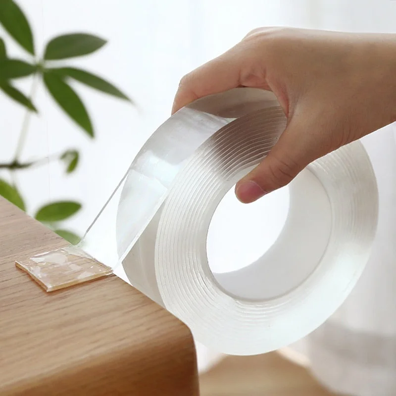 Transparent Velcro Nano Tape Washable Reusable Double-sided Adhesive Adhesive Universal Hook Tape for Furniture