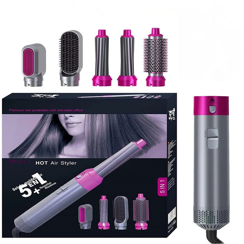Five-in-one Curling Iron Hair Comb Multifunctional Straight Roll Dual-purpose Hot Air Comb Automatic Curling Iron Manufacturers