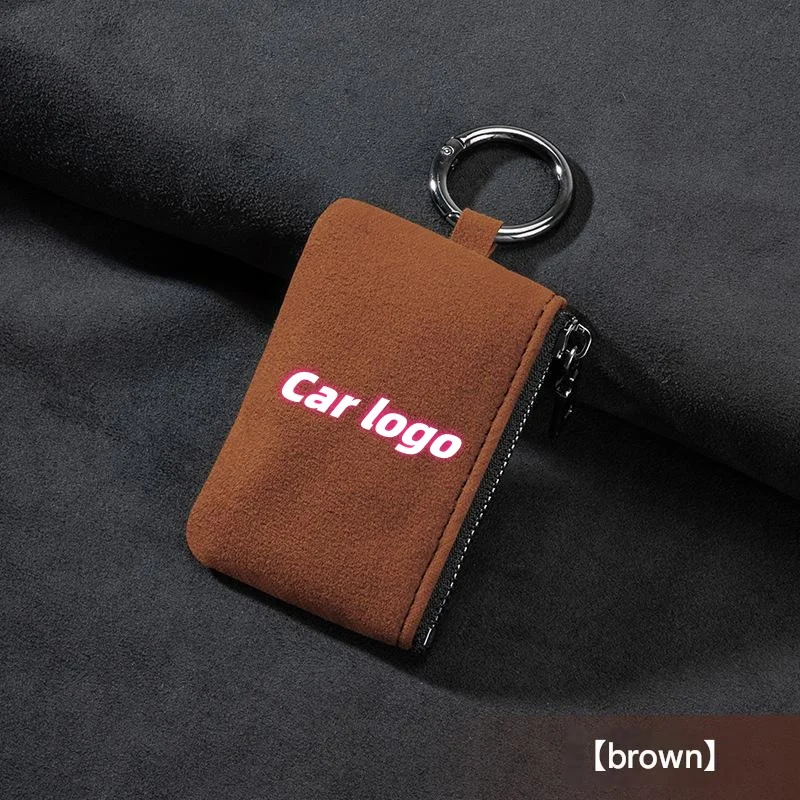 Car key suede anti-lost key bag