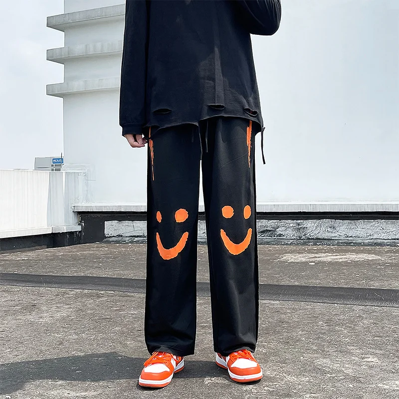 Sports casual pants smiley trousers
