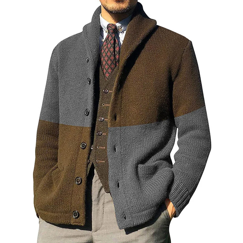 Smiledeer New autumn and winter warm men's knitted cardigan