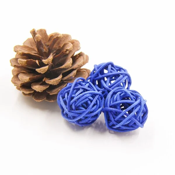 Christmas Gift 10PCS 3/4/5CM Round Shape Mutil Colors Rattan Ball Sepak Takraw For Christmas Birthday Party & Home Wedding Party Decoration