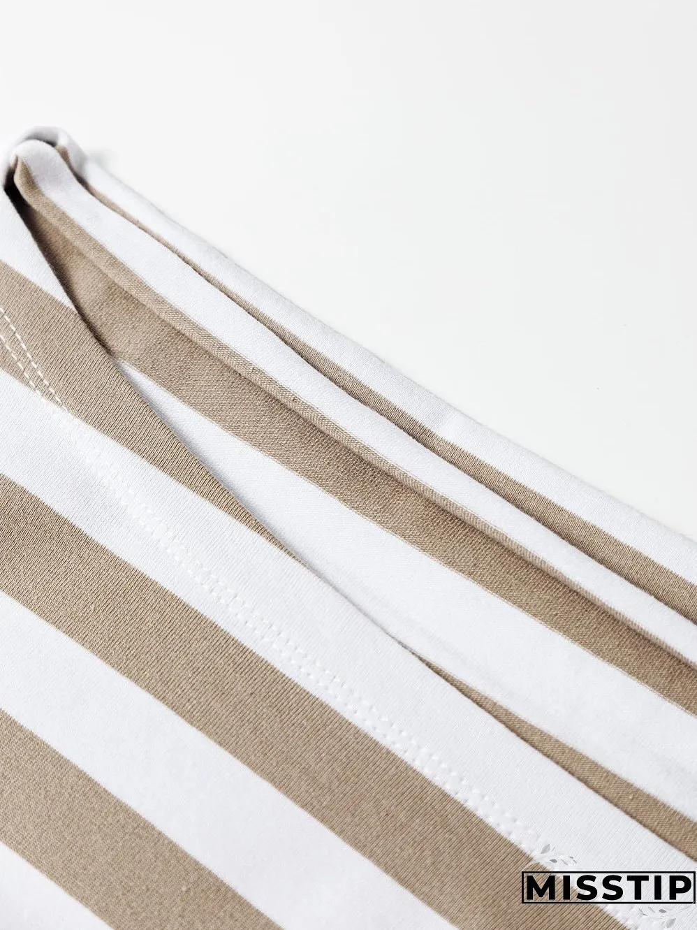 Short Sleeve Mock Neck T-Shirt with Side Slits