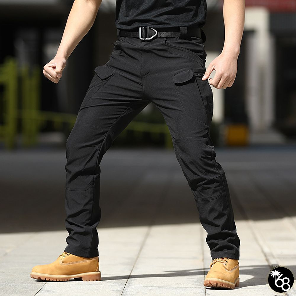 Outdoor Solid Flap Pocket Zipper Loose Fit Cargo Pant | 168DEAL