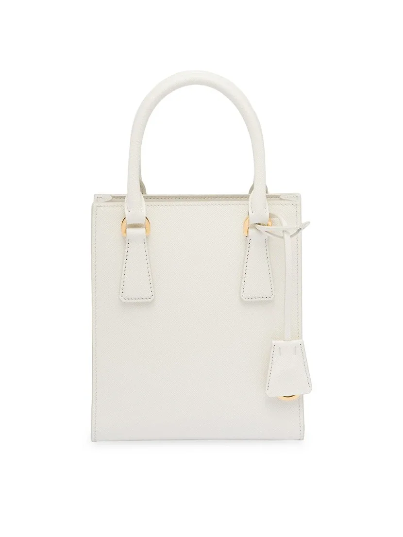 Prada Saffiano Leather Handbag white