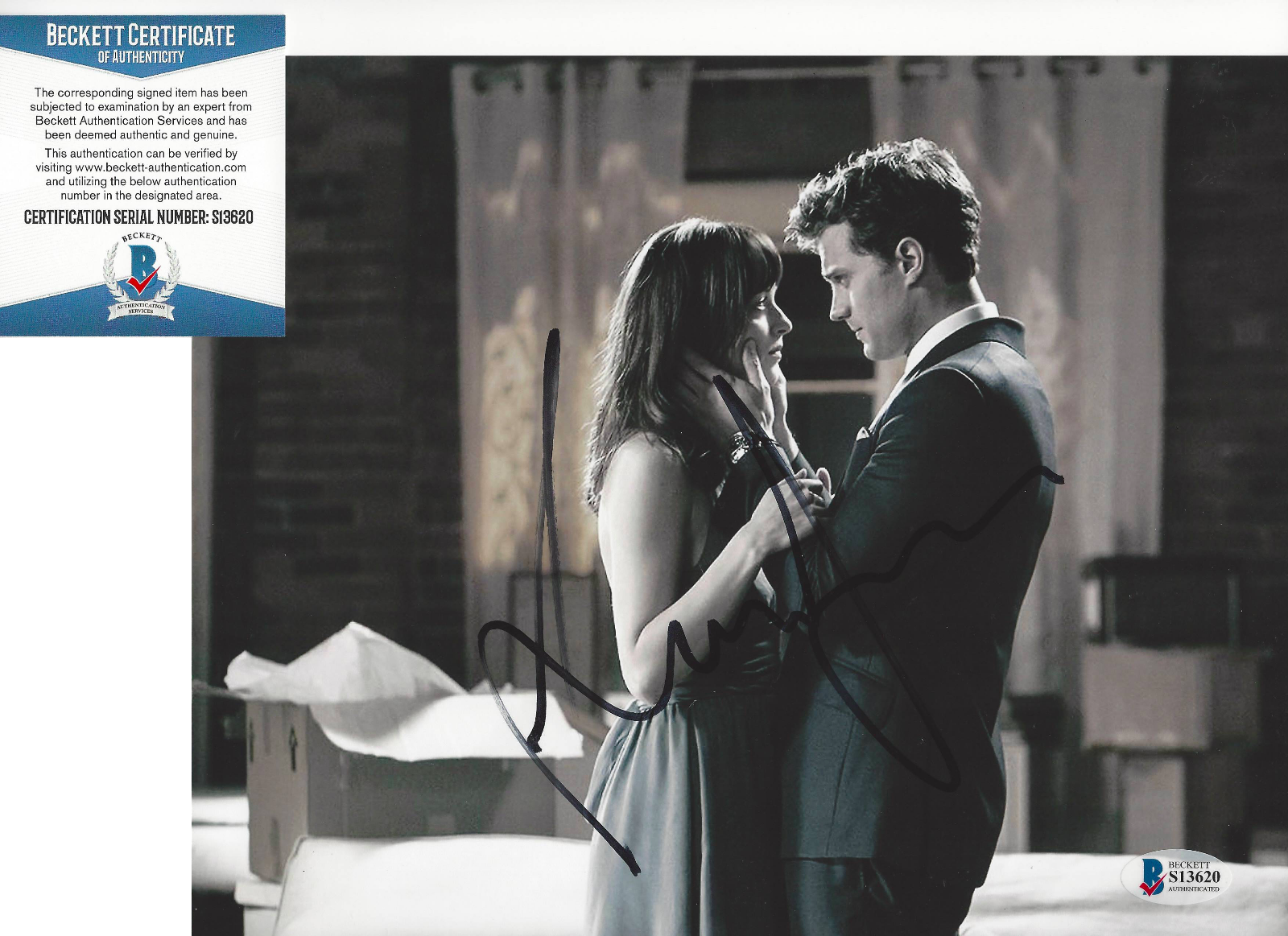 JAMIE DORNAN SIGNED 'FIFTY SHADES OF GREY' 8x10 Photo Poster painting A ACTOR BECKETT COA BAS