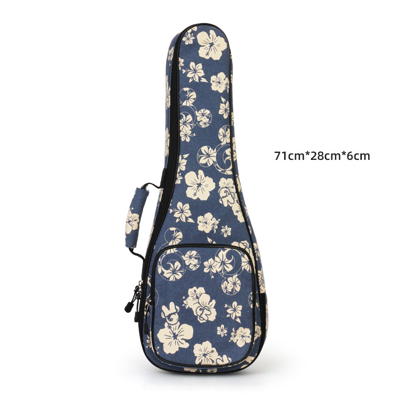 21 23 26 Inch Ukulele Bag Waterproof Backpack Thicken Dustproof Shockproof Padding Cotton Pad Ethnic Style Flower Guitar Handbag Back to School