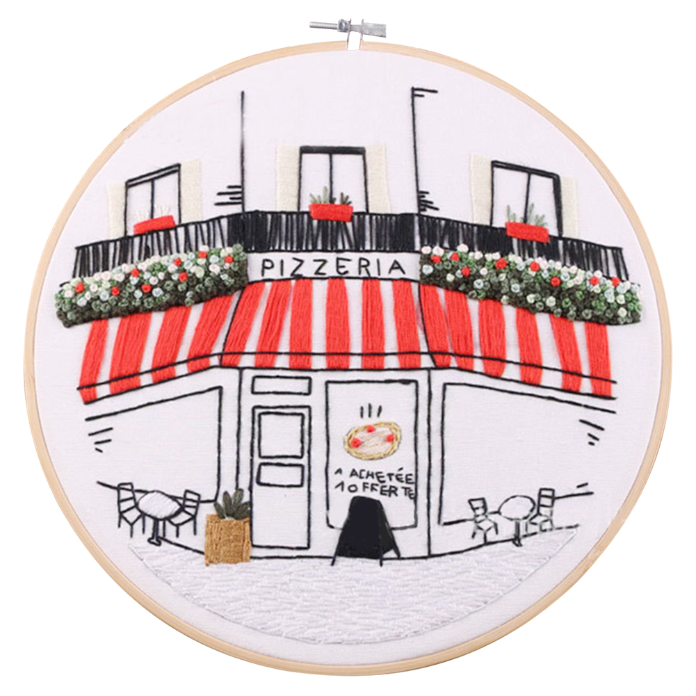 

Building Landscape - Embroidery Cross Stitch - 30*30CM, 501 Original