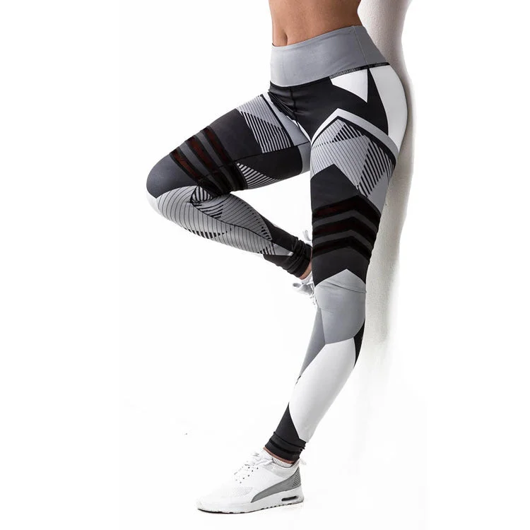 Uveng Digital Printing Yoga Hip Raise Leggings