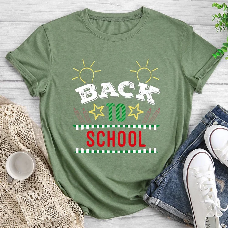 Back to School  Round Neck T-shirt