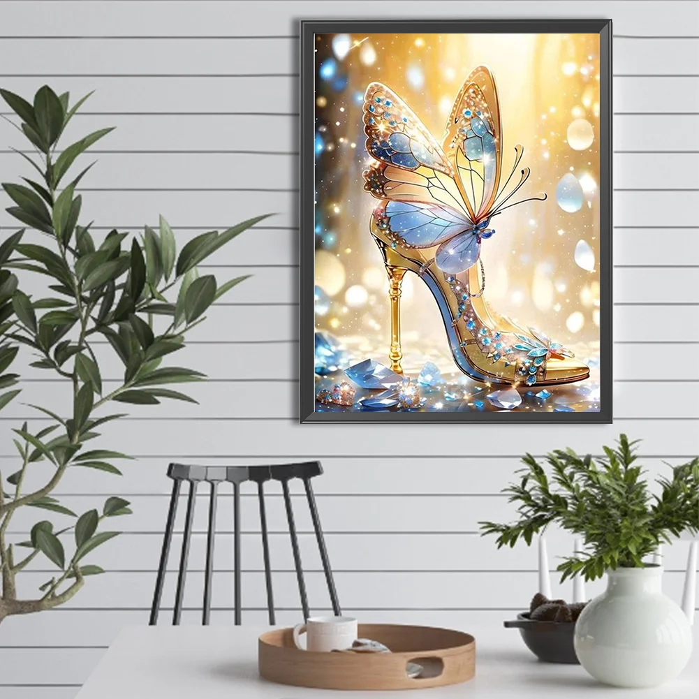 Diamond Painting - Full Round Drill - Butterfly High Heels(Canvas|30*40cm)