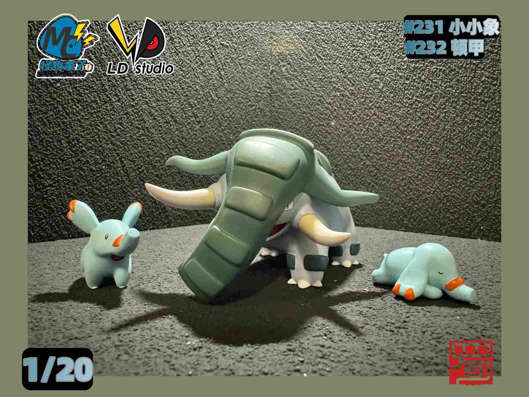 1/20 Scale World Zukan Evolution of Donphan Set - Pokemon