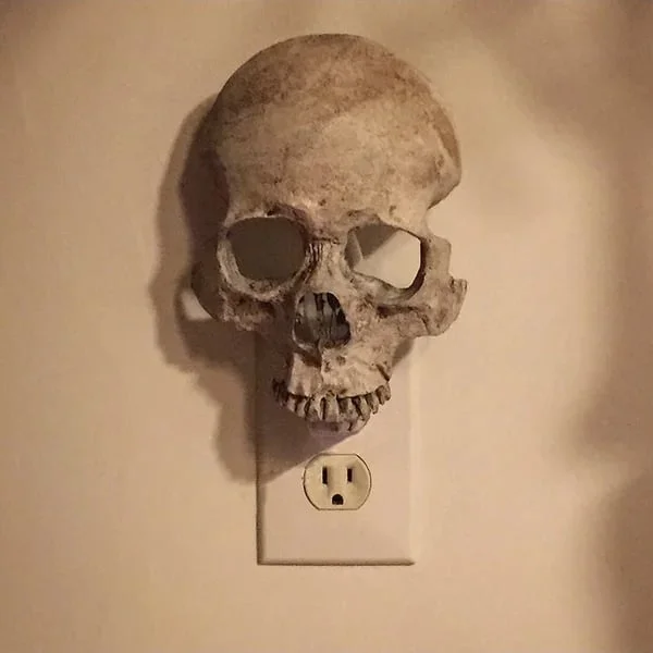 🎃Halloween Sale 49% OFF🔥Handmade Human Skull Night Light☠️