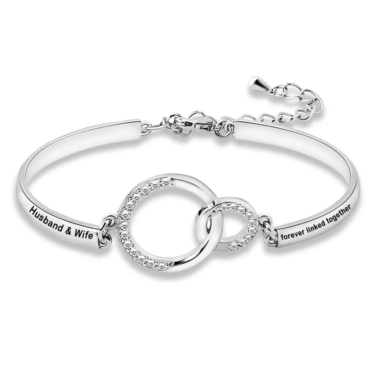 For Love - Husband & Wife  forever linked together Bracelet