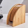 Coffee Filter Holder, Removable Wooden V60 Coffee Filter Holder With Acrylic Dust Cover