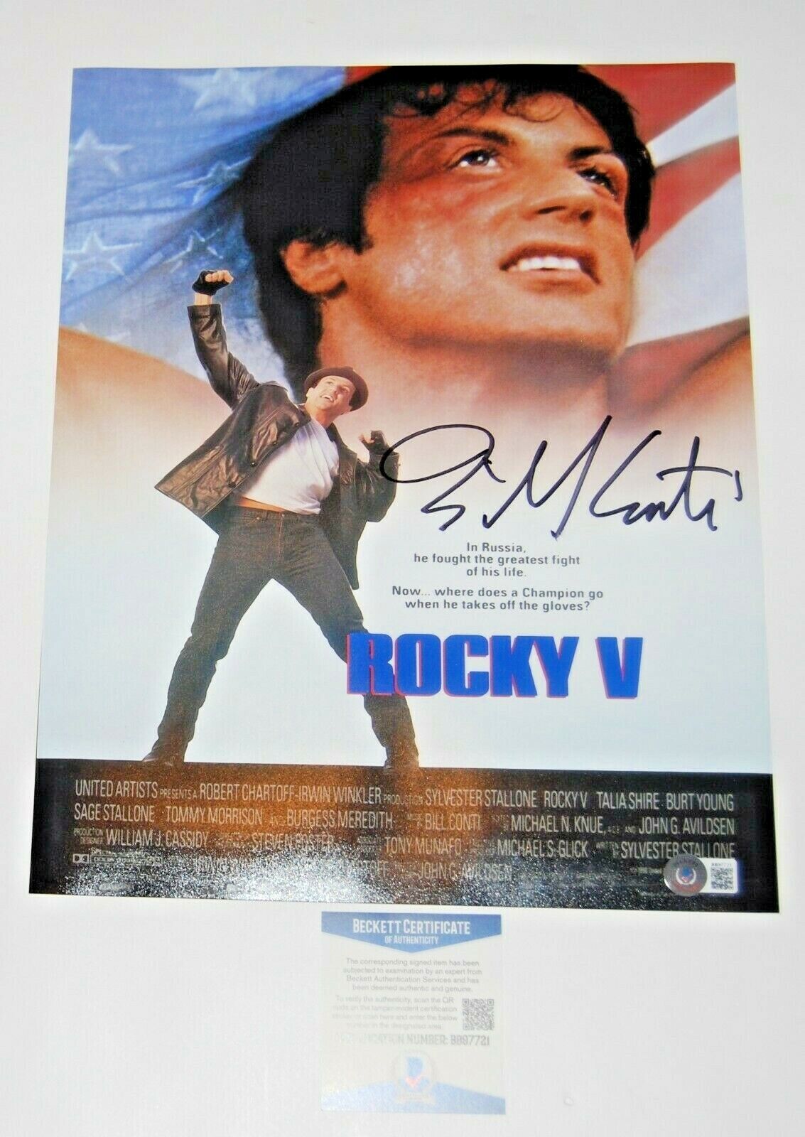 BILL CONTI signed ROCKY V Movie poster autographed 11X14 Photo Poster painting BECKETT BB97721