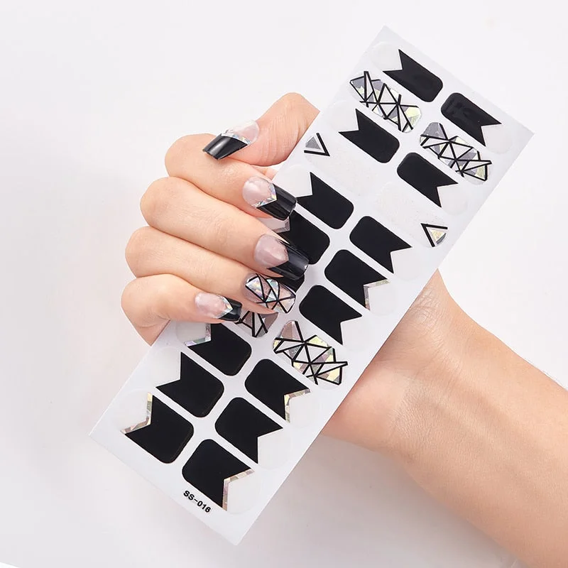 New Year Snow Flakes Nail Polish Sticker DIY Designer Nail Decor Sticker Nail Art Decoration Christmas Nail Sticker Set for Her