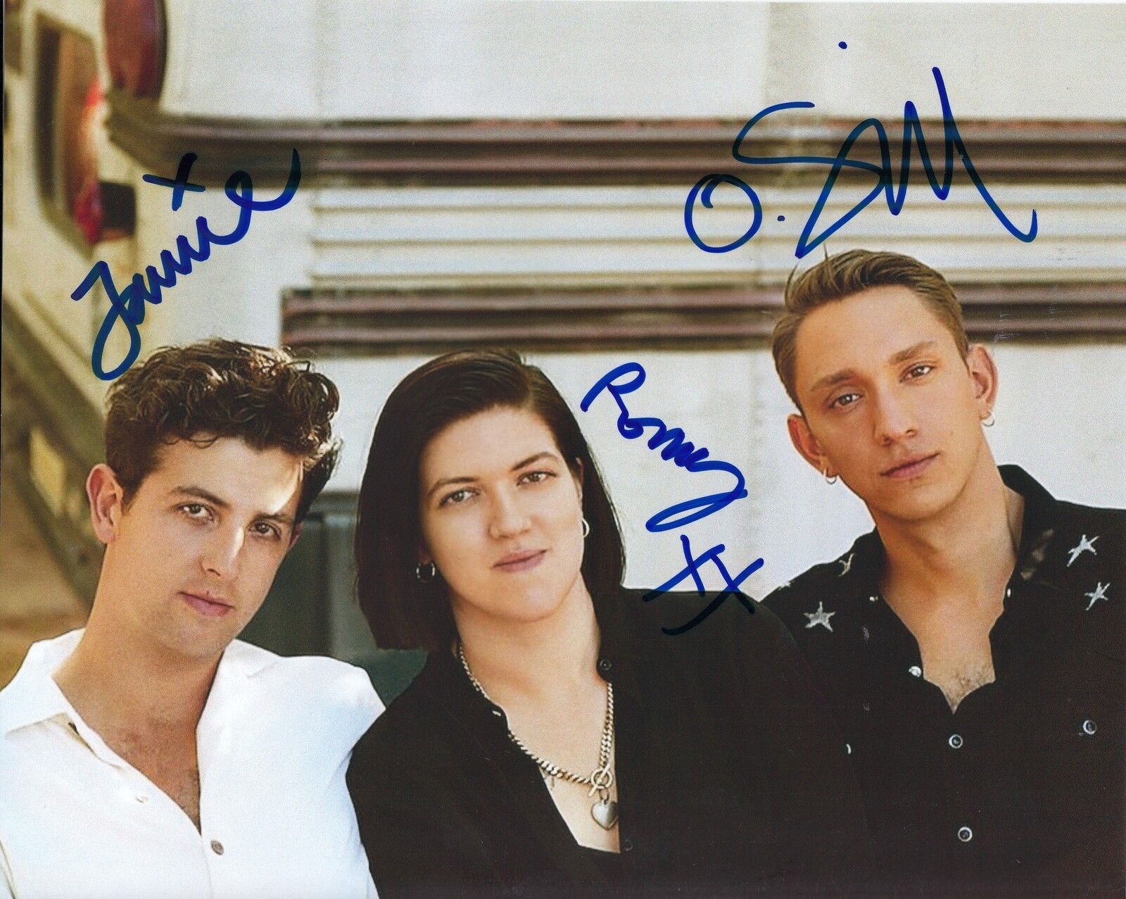 THE XX BAND group signed 8x10 Photo Poster painting *ALL 3* (Romy,Jamie, and Oliver) W/COA #1