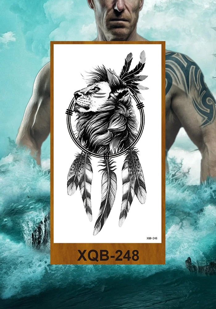 Waterproof Temporary Tattoo Sticker Hipster Tattoo Man Woman Tattoo Body Tattoo Art Tatuajes Big Tiger Lion Wolf Rose Arm Tatto