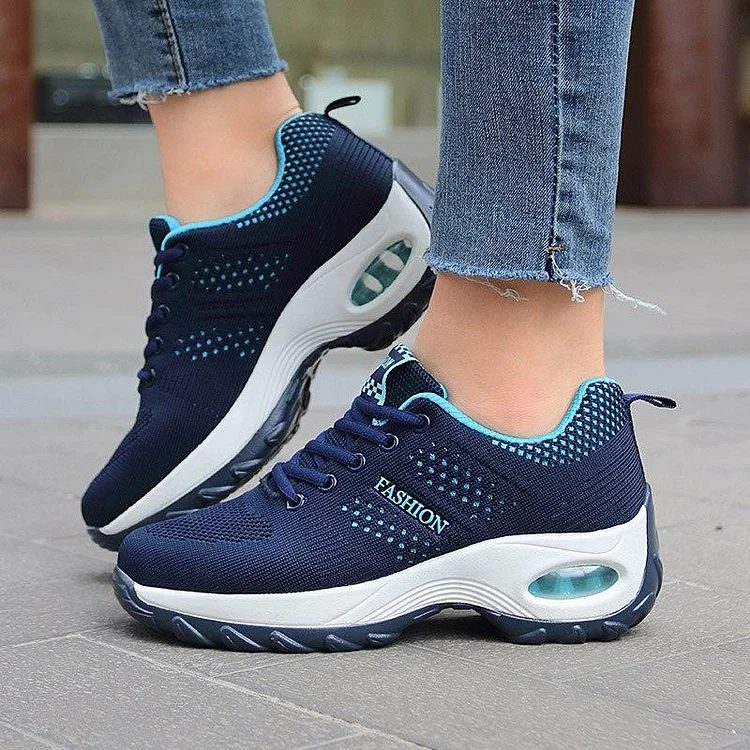 Women Platform Shoes Breathable Lightweight Sneakers For Cushion Woman Casual QueenFunky