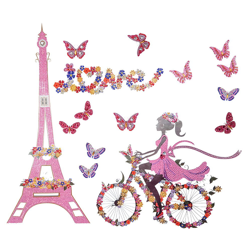 

Eiffel Girl - 5D DIY Craft Sticker, 501 Original