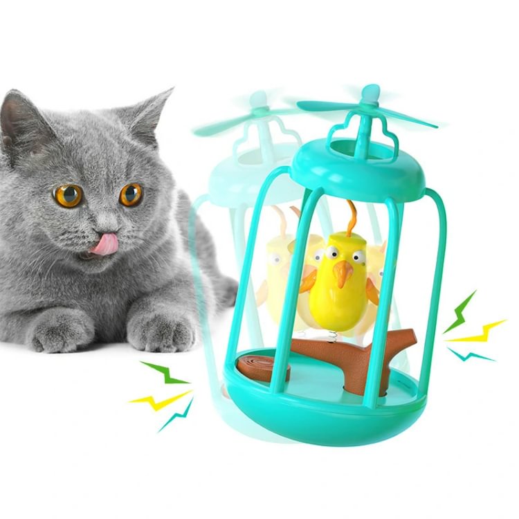 Interactive Birdcage Squeaky Toy for Indoor Cats 1