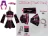 [Wetrose] In Stock Miriella Miriera 2.5 Dimensional Seduction Cosplay Costume Millyela Black Leather Wig Full Set