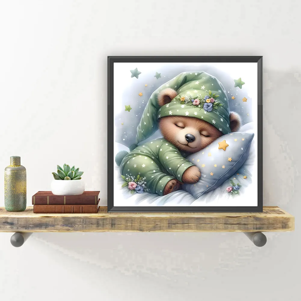 Diamond Painting - Full Round Drill - Bear(Canvas|30*30cm)