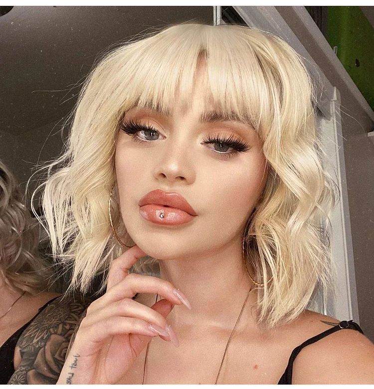 Hot Natural Wave Bob Wig-elleschic