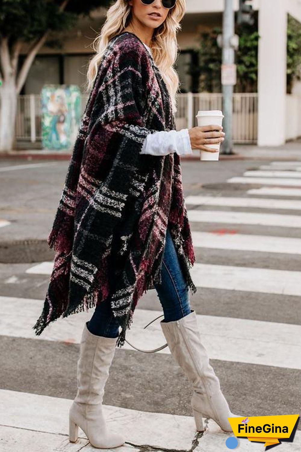 Gird Cloak Poncho Sweater Cardigan