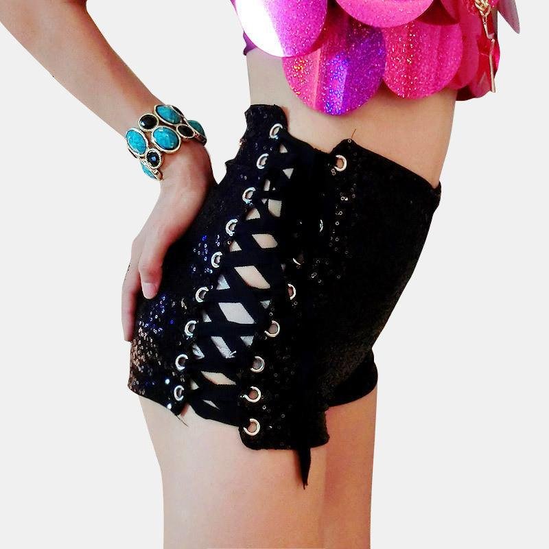 High Waist Hollow Out Hot Shorts