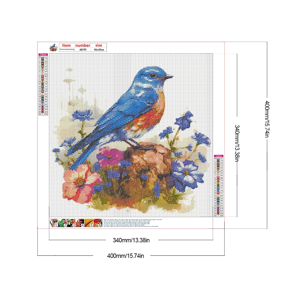 Diamond Painting - Full Round Drill - Bird(Canvas|40*40cm)
