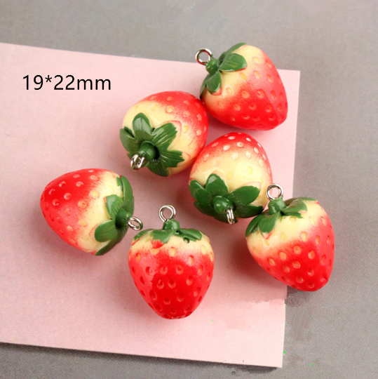 Strawberry Charms,Resin Tomato Charms Pendant Jewelry,3D Fruit vegetables Shape Tomatoes Charm Diy Accessories