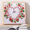 DIY Flower Special Shaped Diamond Painting Clock