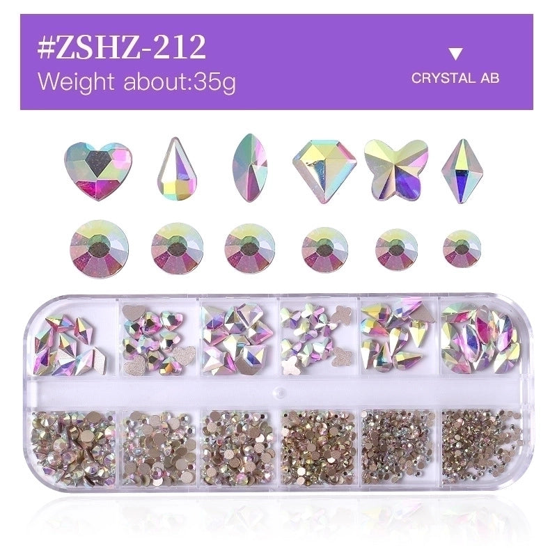 Fashion Candy Bottoming Drill Nail Decoration Accessories 1 Set