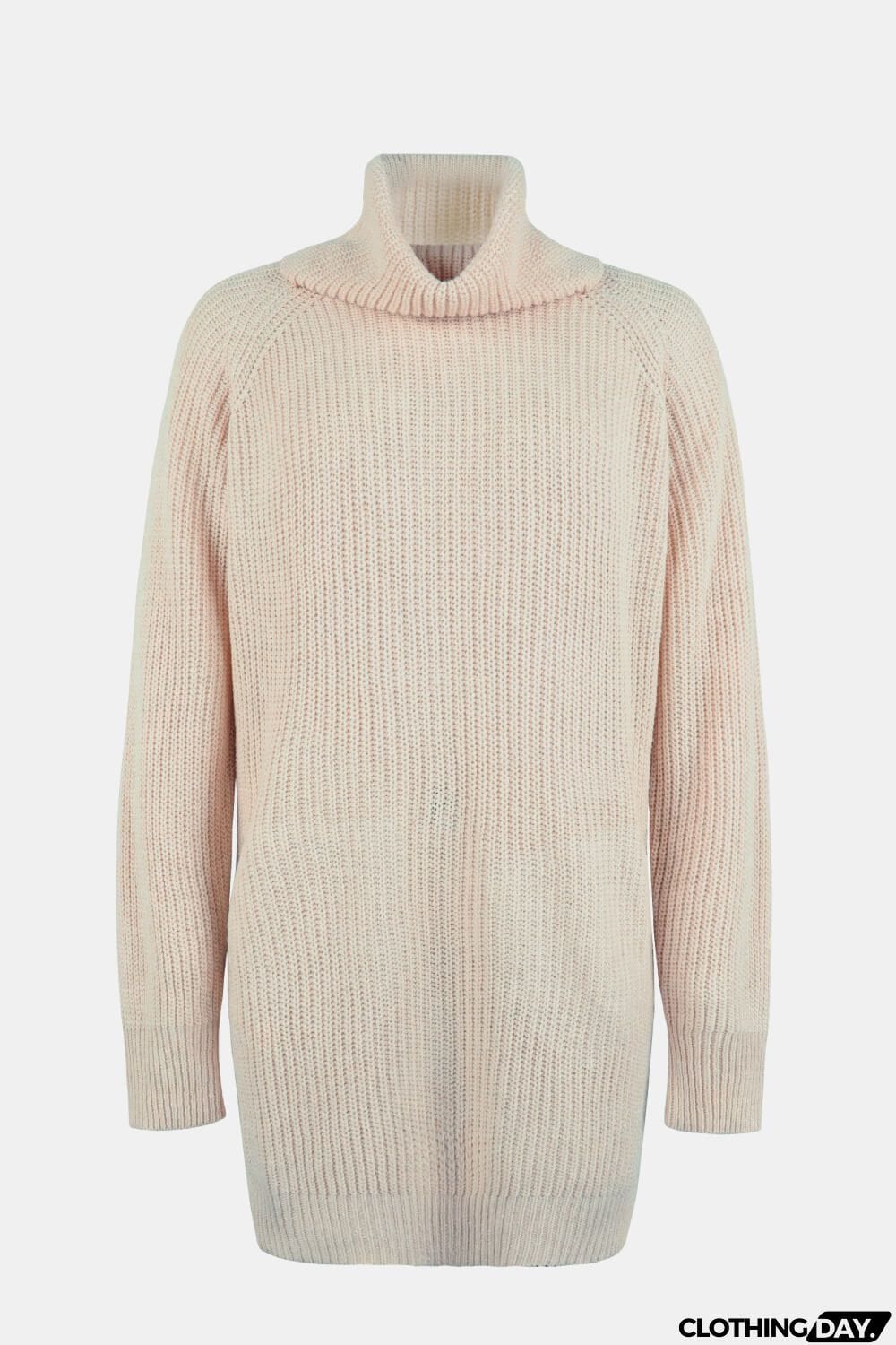 Turtleneck Sweater Dress with Pockets