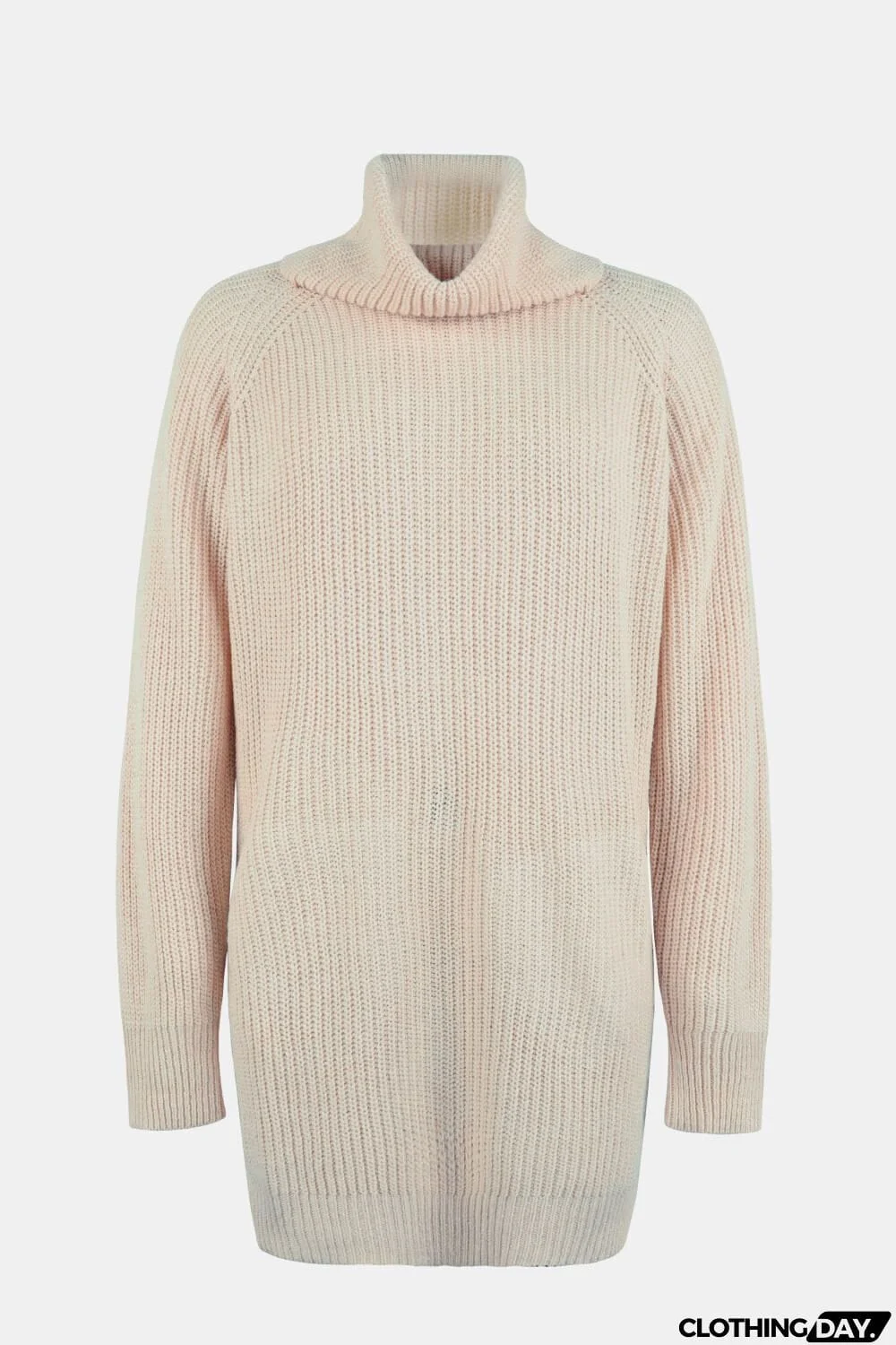 Turtleneck Sweater Dress with Pockets