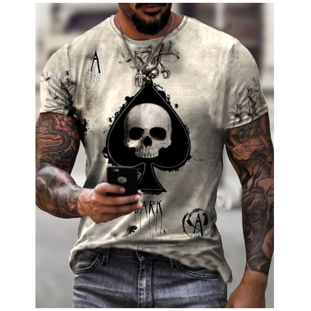 Designer head playing card art print T-shirt / [viawink] /