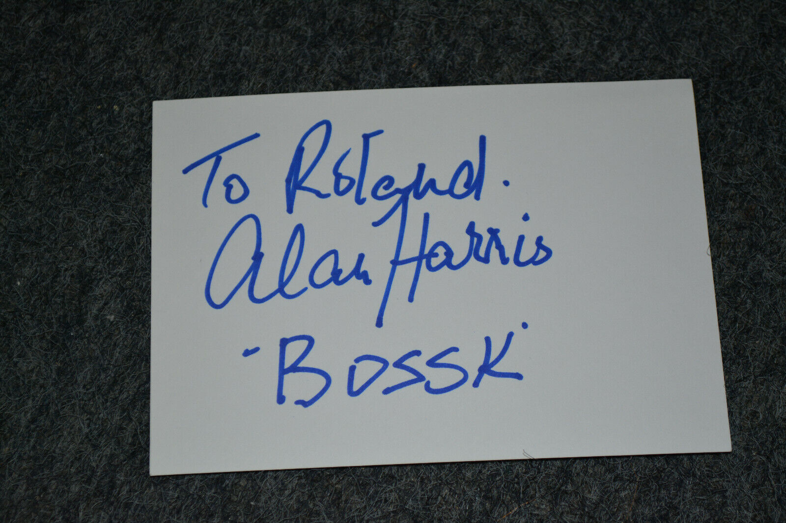 ALAN HARRIS signed autograph index card STAR WARS In Person BOSSK