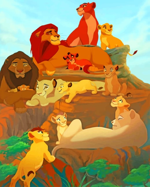 

Lion King Family – Paint By Numbers - 40*50CM, 501 Original